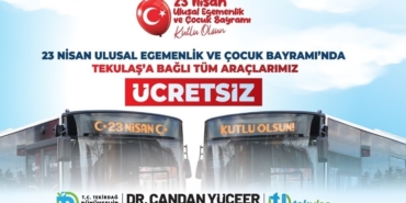 Tekirdağ’da 23 Nisan’da ulaşım ücretsiz