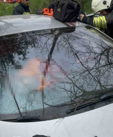 Tekirdağ’da şarampole uçan otomobilin sürücüsü hayatını kaybetti