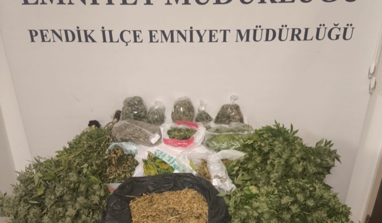 Pendik’te uyuşturucu operasyonu: 10 kilo marihuana ele geçirildi