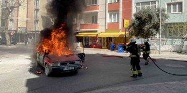 Tekirdağ’da korku dolu anlar: LPG’li otomobil alev topuna döndü