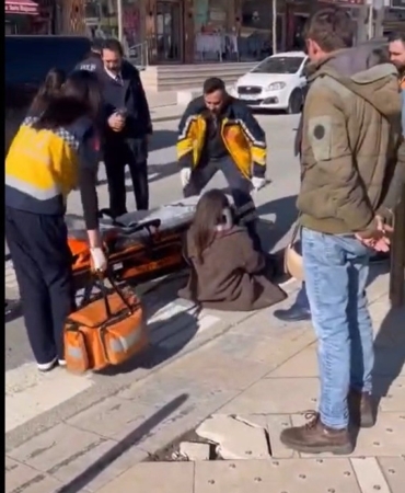 Yaya geçidinde kaza: 1 yaralı