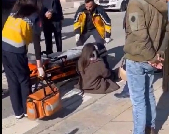 Yaya geçidinde kaza: 1 yaralı