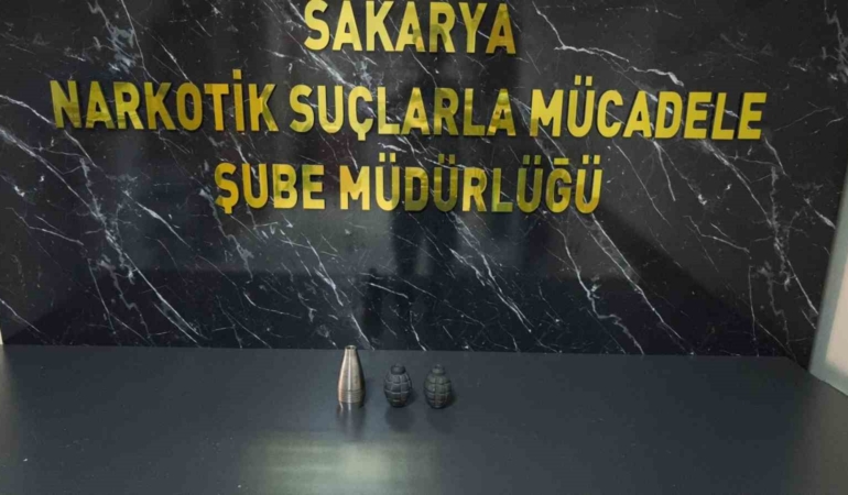 Uyuşturucu baskınında evden el bombası ve havan topu gövdesi çıktı