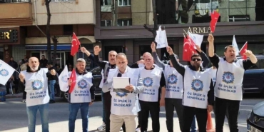 Öz İplik İş’ten Ar Leder önünde basın açıklaması