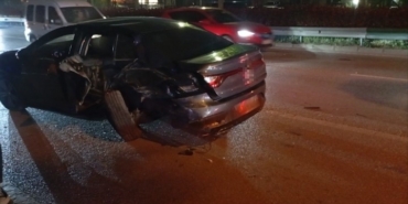 Osmangazi’de trafik kazası: Otomobil takla attı, 1 yaralı