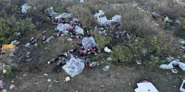 Tarihi geçmiş yüzlerce şalgam suyu şişesini ormanlık alana attılar