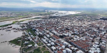 Bursa’nın sular altında kalan arazileri böyle görüntülendi