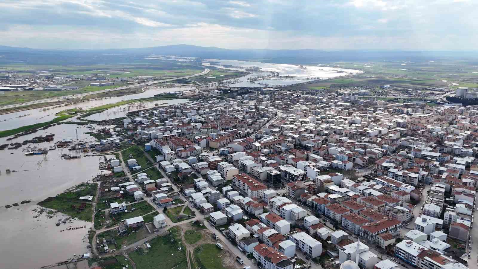 Bursa’nın sular altında kalan arazileri böyle görüntülendi