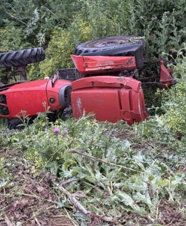 Bursa’da yürek yakan kaza...Devrilen traktörün sürücüsü öldü