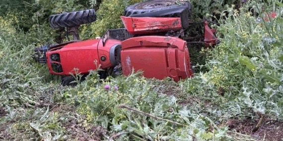 Bursa’da yürek yakan kaza...Devrilen traktörün sürücüsü öldü