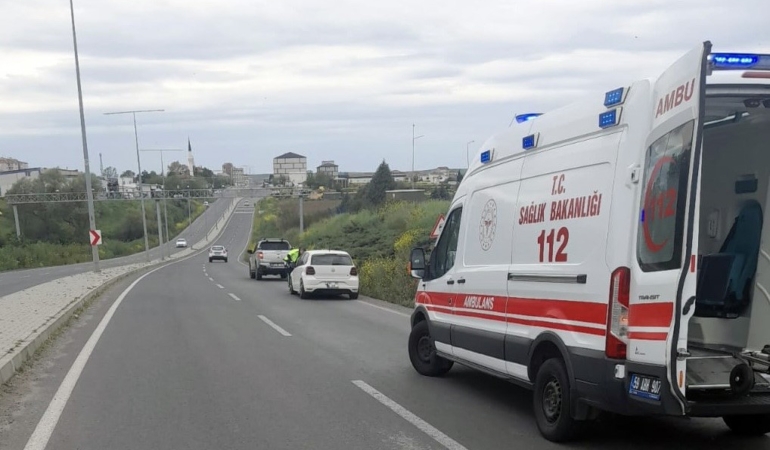 Tekirdağ’da otomobilin çarptığı yaya yaralandı