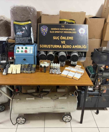 Kocaeli’de 54 bin 940 doldurulmuş makaron ele geçirildi