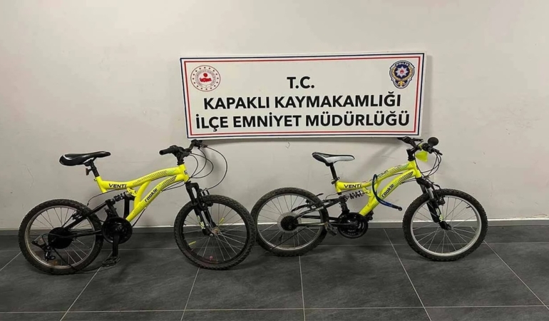 Kapaklı’da bisiklet çalan 2 çocuk yakalandı