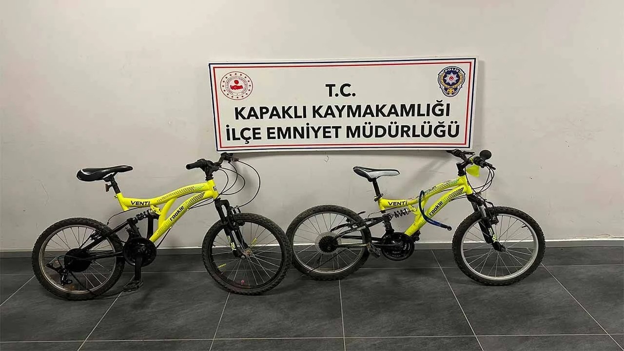 Kapaklı’da bisiklet çalan 2 çocuk yakalandı
