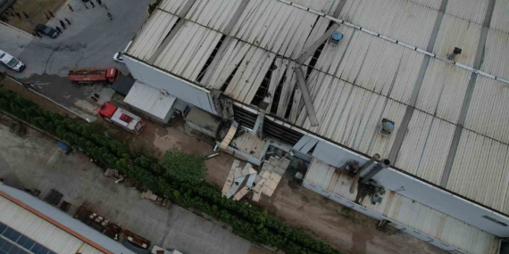 Sakarya’da patlamanın yaşandığı fabrika havadan görüntülendi