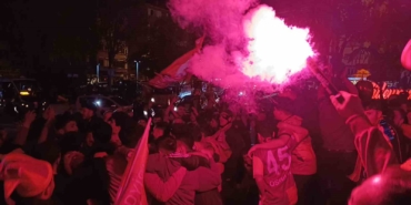 Tekirdağ’da sarı-kırmızılı şampiyonluk coşkusu gece yarılarına kadar sürdü