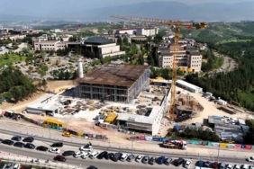 Umuttepe’deki cami ve otopark inşaatı hızla ilerliyor