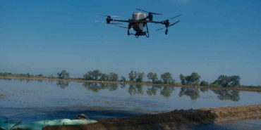 Dron ile çeltik ekimi