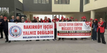 Bakırköy Belediyesi önünde "işten çıkarma" tepkisi
