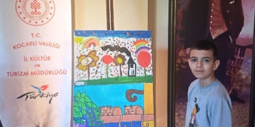 Özel sporcu Salih, resim sergisinde yeteneğini konuşturdu