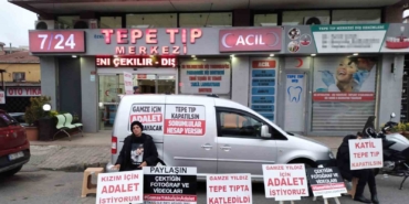 Ümraniye’de takılan serum sonrası hayatını kaybeden genç kızın ailesinden tıp merkezi önünde eylem