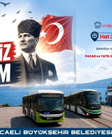 Kocaeli’de 19 Mayıs’ta toplu taşıma ücretsiz olacak