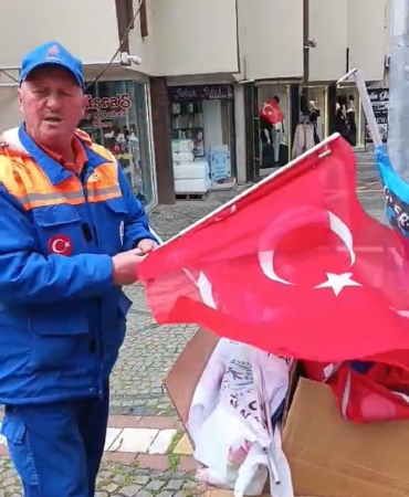 Edirne’de 1 Mayıs sonrası Türk bayraklarının çöpe atılmasına tepki