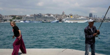 İstanbul’da dev kruvaziyer yoğunluğu havadan görüntülendi