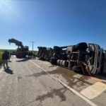 Tekirdağ’da tır devrildi: 1 yaralı