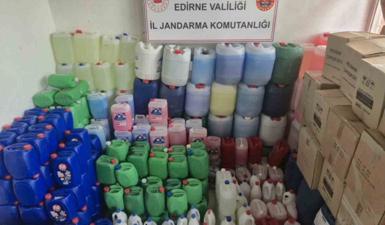 Uzunköprü’de 1 milyon 950 bin TL’lik sahte deterjan ele geçirildi