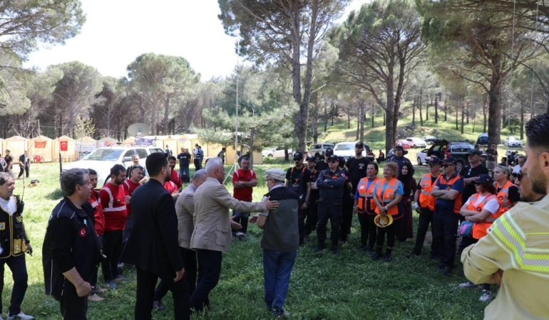 Kazdağları’nda gerçeğini aratmayan arama kurtarma tatbikatı