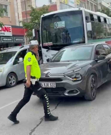 Çerkezköy’de maddi hasarlı kaza sonrası gerginlik