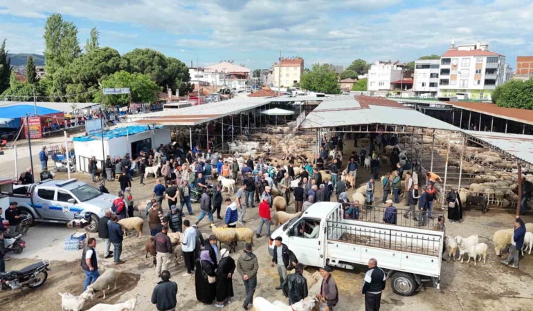 Havran Hayvan Pazarı’nda tarihi arefe yoğunluğu