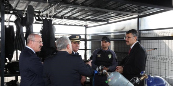 İçişleri Bakan Yardımcısı Çelik, Deniz Polisi Eğitim Merkezi’nde incelemelerde bulundu