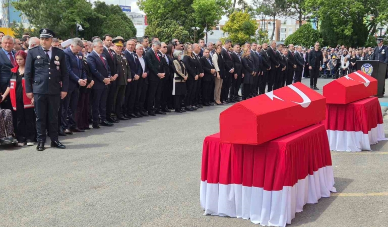 Tekirdağ’da şehit polislere acı veda