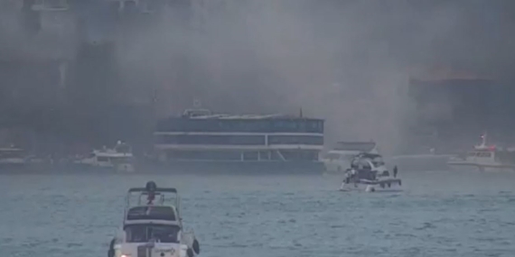 Bebek Sahili’nde teknede çıkan yangın söndürüldü