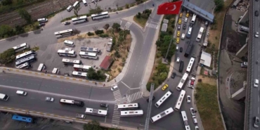 15 Temmuz Demokrasi Otogarı’nda bayram yoğunluğu havadan görüntülendi