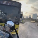 Kartal’da korku dolu anlar: İETT otobüsü kırmızıda geçti, motosikletli son anda durabildi
