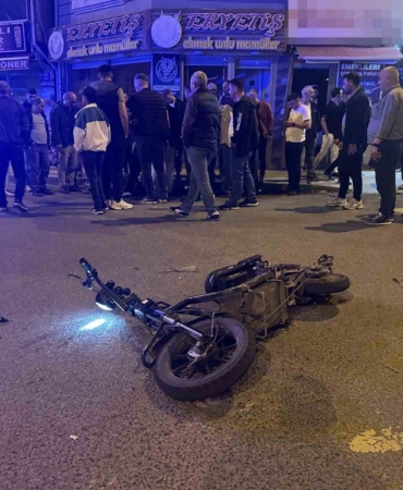 Muratlı’da otomobil motosikletle çarpıştı: 1 yaralı