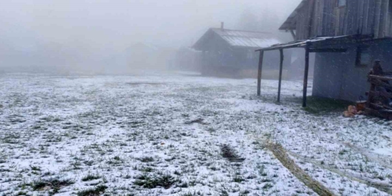 Bahar beklenirken kış geldi, yüksek kesimler beyaz örtüyle kaplandı