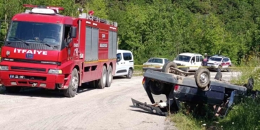 Çan’da takla atan otomobilin sürücüsü hayatını kaybetti