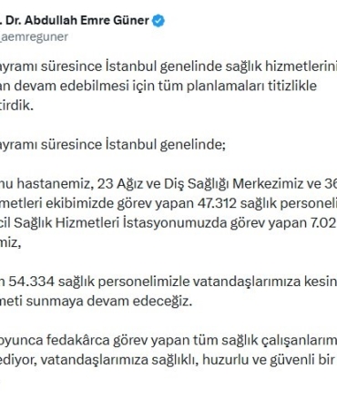 İstanbul’da Kurban Bayramı’nda 54 bin 334 personel görev yapacak