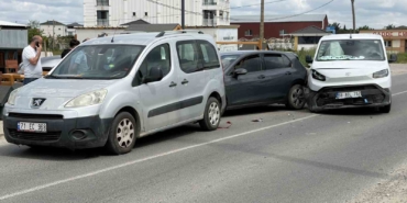 Tekirdağ’da zincirleme kaza kamerada