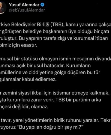TBB’de kriz oluşturan ‘mektup’ gerginliği sonrası Alemdar’dan sert eleştiri