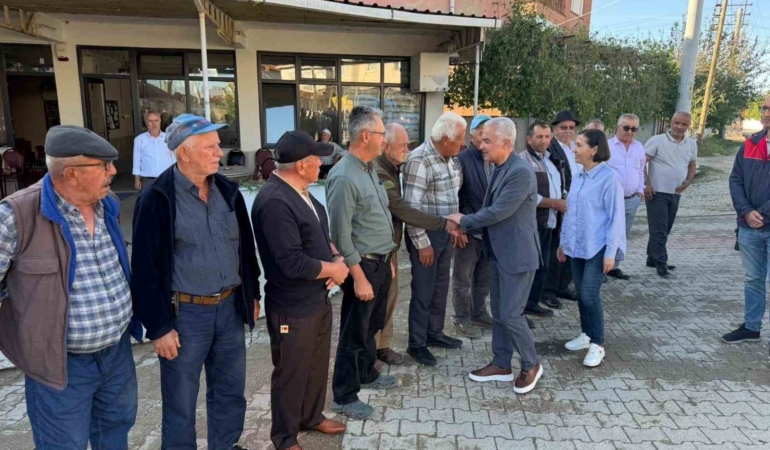 Vali Turan, doludan etkilenen Dokuzhöyük köyünde incelemelerde bulundu