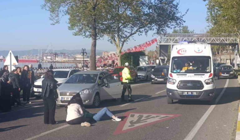 Tekirdağ’da sahil yolundaki kazada motosiklet sürücüsü yaralandı