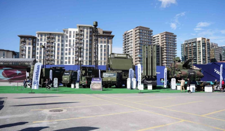 SAHA EXPO’daki çok katmanlı sistemler havadan görüntülendi