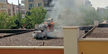Tekirdağ’da iş yerindeki yangın otoparktaki araçlara sıçramadan söndürüldü